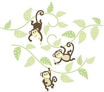 WallPops!® Monkeying Around Wall Art Kit