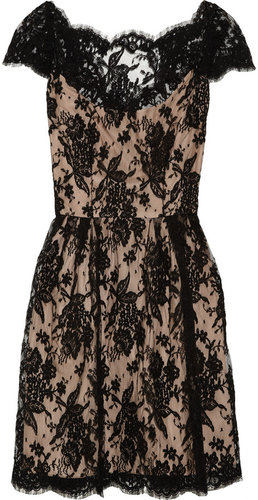 Issa Cotton-blend lace dress