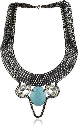 Joanna Laura Constantine "Tribal" Turquoise Statement Necklace