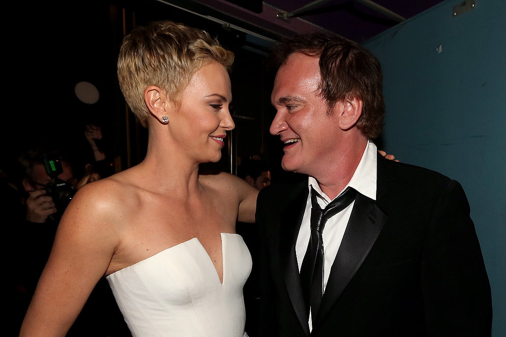 Charlize Theron and Quentin Tarantino backstage at the 2013 Oscars.
Charlize Theron and Quentin Tarantino backstage at the 2013 Oscars.