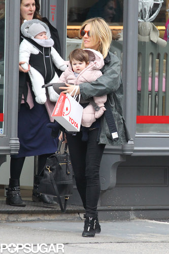 Sienna Miller visited a children's store in the West Village neighborhood of NYC with Marlowe.
Sienna Miller visited a children's store in the West Village neighborhood of NYC with Marlowe.
