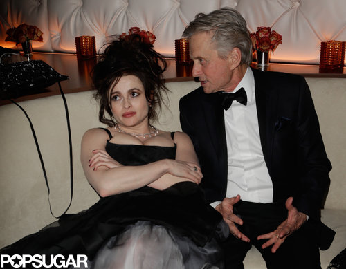 Helena Bonham Carter and Michael Douglas chatted at Vanity Fair's Oscar afterparty.
Helena Bonham Carter and Michael Douglas chatted at Vanity Fair's Oscar afterparty.