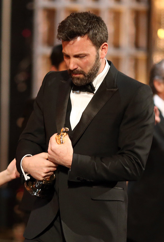 Ben Affleck held on tight to his Oscar.
Ben Affleck held on tight to his Oscar.