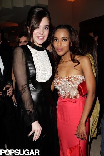 Hailee Steinfeld and Kerry Washington linked up at Vanity Fair's Oscar after-party.
Hailee Steinfeld and Kerry Washington linked up at Vanity Fair's Oscar after-party.