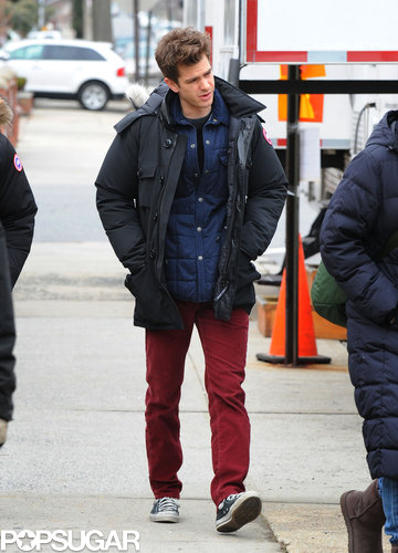Andrew Garfield Suits Up For the Spidey Sequel With Shailene Woodley Andrew Garfield Suits Up For the Spidey Sequel With Shailene Woodley
