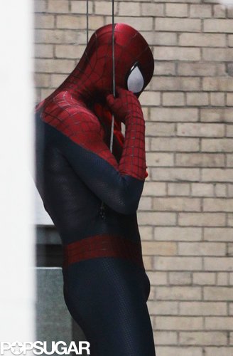 Andrew Garfield Suits Up For the Spidey Sequel With Shailene Woodley Andrew Garfield Suits Up For the Spidey Sequel With Shailene Woodley