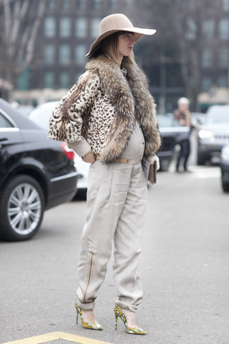 Furry details, a fashion-forward jumpsuit, and floppy hat all felt more approachable in neutral hues.
Furry details, a fashion-forward jumpsuit, and floppy hat all felt more approachable in neutral hues.