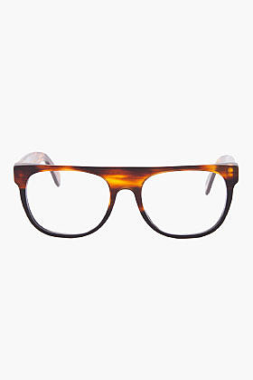 SUPER Small Brown Flat Top Optical Glasses