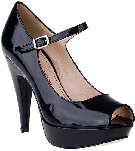GASTONE LUCIOLI 3051 Platform Pump Grey Patent