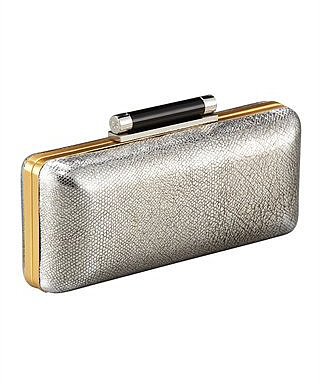Diane von Furstenberg Tonda Metallic Clutch