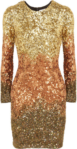 Rachel Gilbert Shivaun dégradé metallic sequined dress