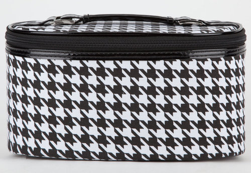 Houndstooth Print Cosmetics Case