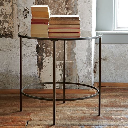 Foxed Mirror Side Table