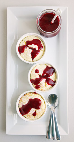 Spice up a standard lemon soufflé recipe with tangy raspberry coulis.
Spice up a standard lemon soufflé recipe with tangy raspberry coulis.