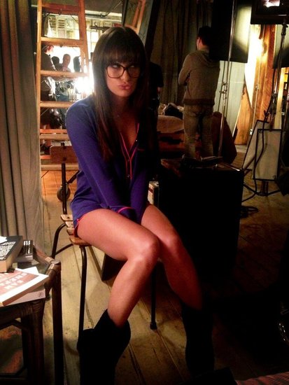 Lea Michele got excited to film scenes for Glee in her pajamas.
Source: Twitter user msleamichele
Lea Michele got excited to film scenes for Glee in her pajamas.
Source: Twitter user msleamichele