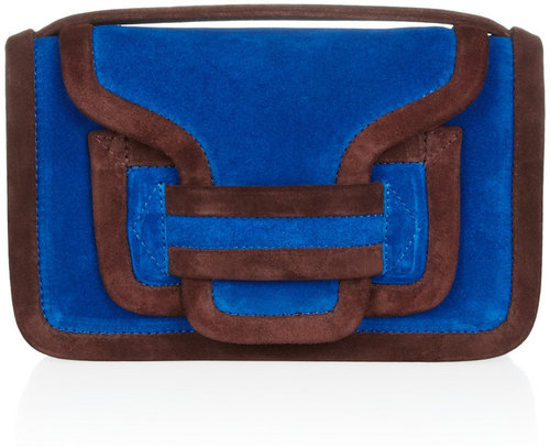 Pierre Hardy Contrast-trim suede shoulder bag