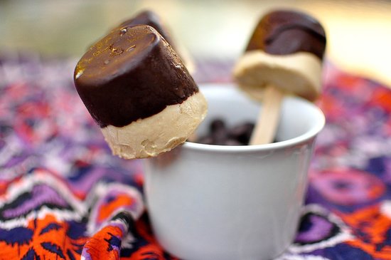 Peanut Butter and Chocolate Popsicles