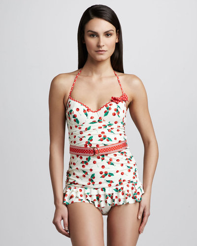 Juicy Couture Polka-Dot One-Piece Swimdress
