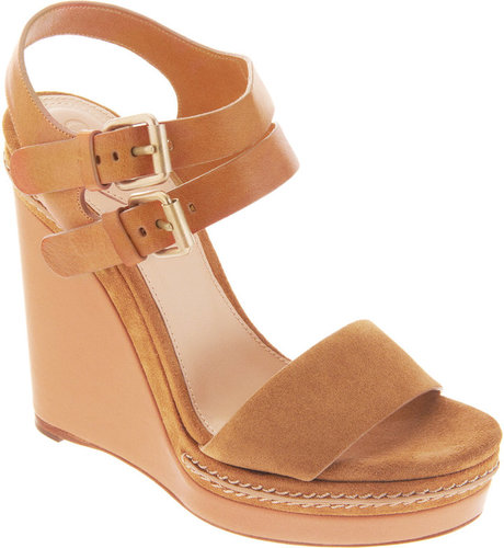 Chloé Double Ankle Strap Wedge Sandal
