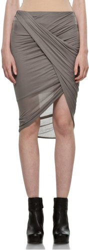Helmut Lang Front Wrap Skirt in Warm Bronze