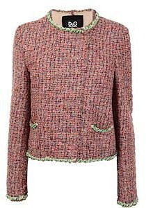 D&g Boucle Tweed Chain Trim Jacket