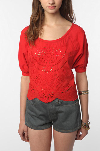 Ecote Eyelet Peasant Blouse