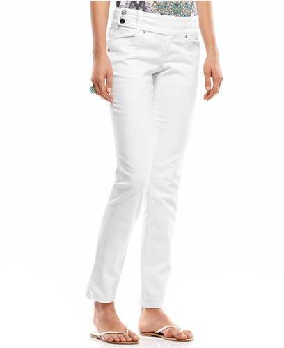 Style&co. Petite Jeans, Skinny-Leg, White Wash