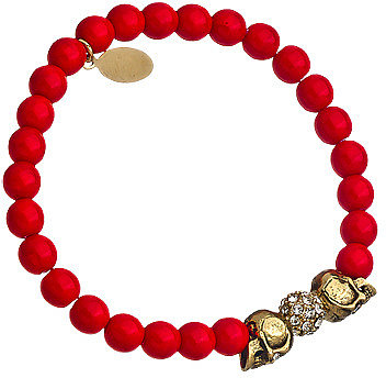 Devora Libin Jewels Poppy S Tangerine Beaded Stretch Bracelet