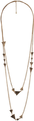 Forever 21 Etched Arrowhead Chain Necklace