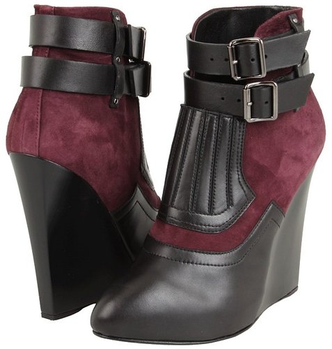 Proenza Schouler - Wedge Bootie With Buckles (Nero) - Footwear