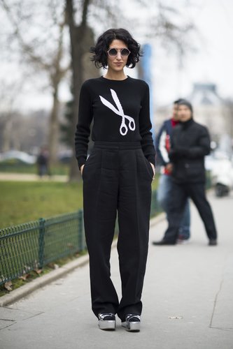 A cheeky sweater, sunglasses, and platforms perked up black trousers.
Source: Le 21ème | Adam Katz Sinding
A cheeky sweater, sunglasses, and platforms perked up black trousers.
Source: Le 21ème | Adam Katz Sinding
