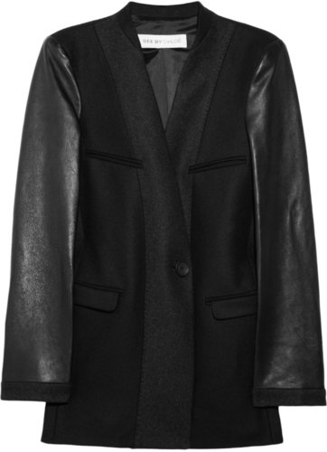 See by Chloé Wool-blend and leather jacket