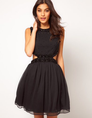 ASOS Embellished Party Dress With Cut Outs