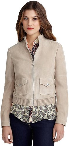 Suede Bomber Jacket