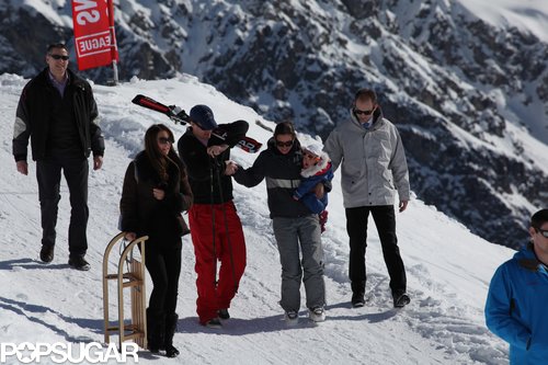 Kate Middleton hit the slopes with a group of friends.
Kate Middleton hit the slopes with a group of friends.