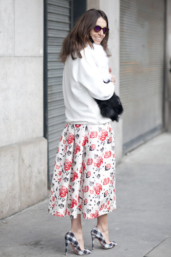 Playfully printed from the waist down.
Playfully printed from the waist down.