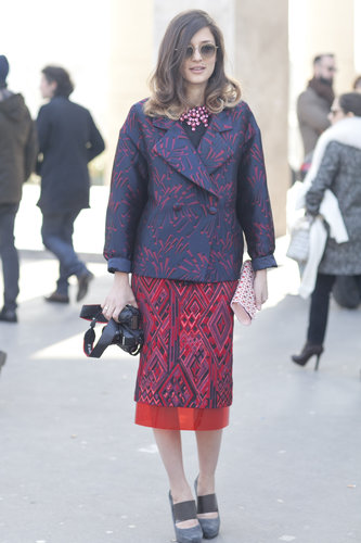 Rich fabrics made this anything but your average skirtsuit.
Rich fabrics made this anything but your average skirtsuit.