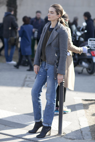 Don't let the simplicity fool you — her boots have ample statement power.
Don't let the simplicity fool you — her boots have ample statement power.