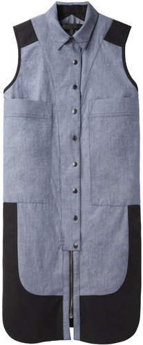 Proenza Schouler / Sleeveless 2 Pocket Shirtdress