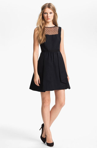 Miss Wu Lace Yoke Faille Dress (Nordstrom Exclusive)