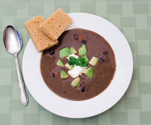 Quick Vegetarian Black Bean Soup