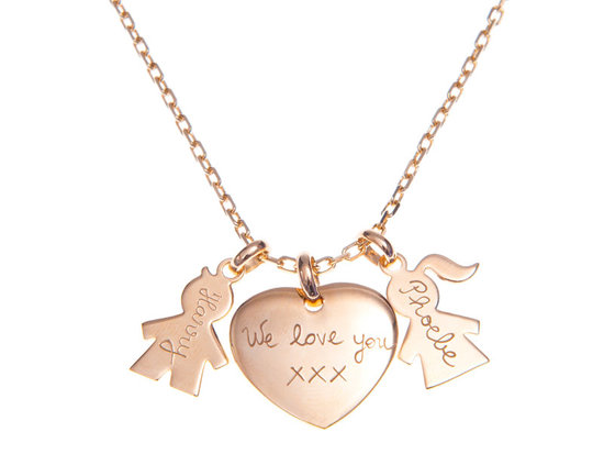 Merci Maman Family Charm Necklace Merci Maman Family Charm Necklace