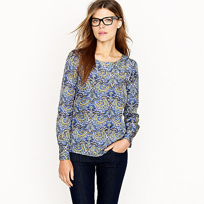 Talitha top in peacock paisley