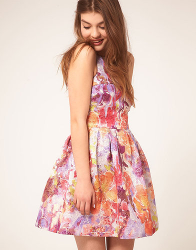 ASOS Lantern Dress in Darling Buds Print