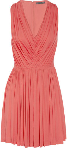 Alexander McQueen Pleated fine-jersey dress