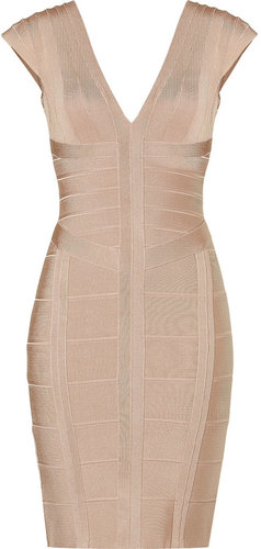 Hervé Léger Adobe V-Neck Bandage Dress
