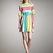 Alice + Olivia Anita Striped Belted Dress