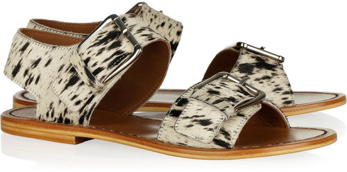 Marni Animal-print calf hair sandals