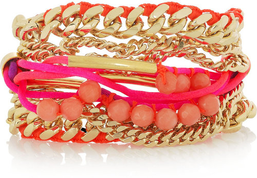 Assad Mounser Shiprock gold-plated multi-chain bracelet