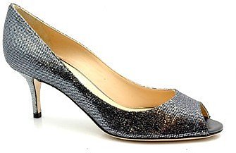 Jimmy Choo "Isabel" Pewter Sequin Pumps